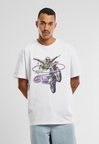 MT Upscale - Camiseta 'Moto' en blanco: frente