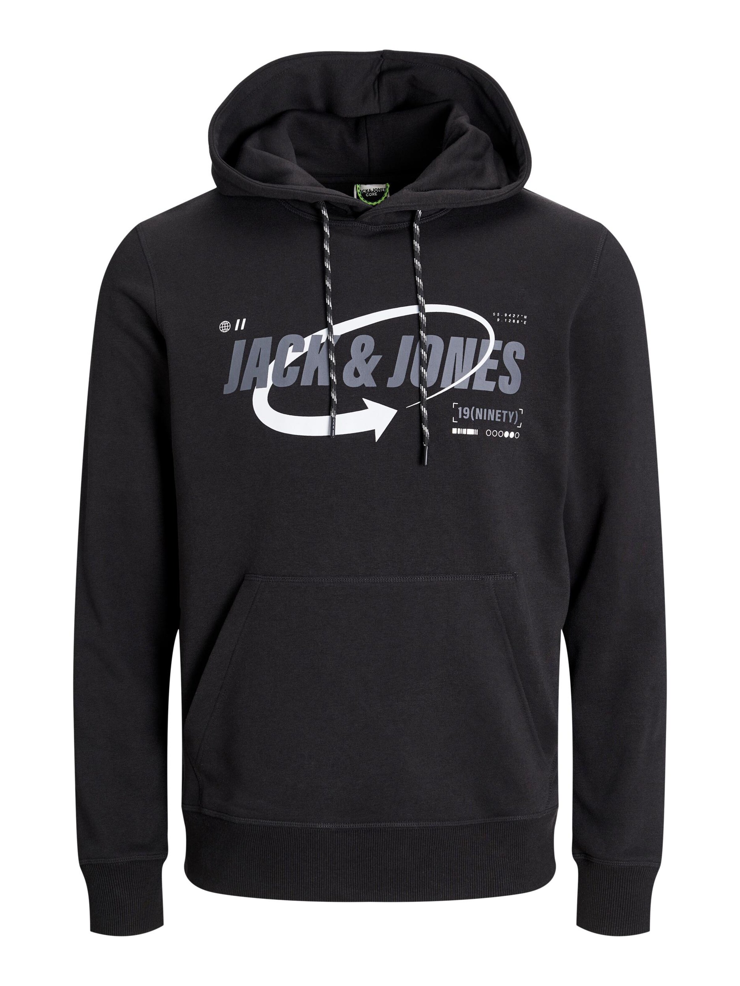 JACK & JONES Herren Kapuzenpullover Jcoaero - Bequemer Sweat Mit Front Print