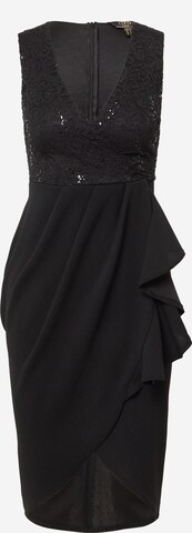 Lipsy Koktejlové šaty – černá: přední strana