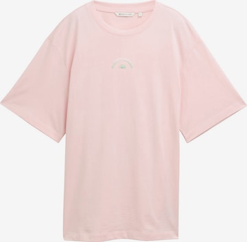 rožinė TOM TAILOR DENIM Marškinėliai: priekis