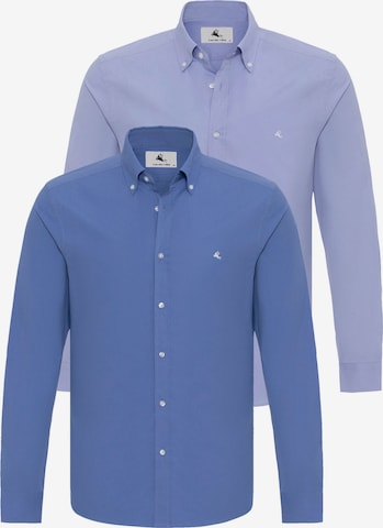 Coupe regular Chemise Daniel Hills en bleu : devant
