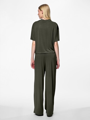 PIECES Wide leg Pants 'Anora' in Green
