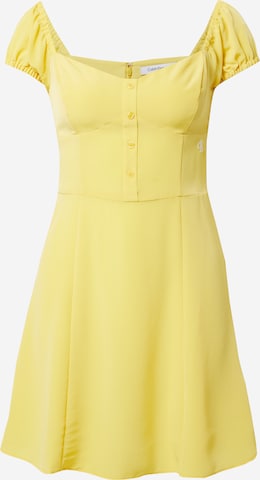 Calvin Klein Jeans Summer Dress in Yellow: front