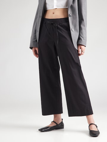 MAC - Pierna ancha Pantalón 'Chiara' en negro: frente