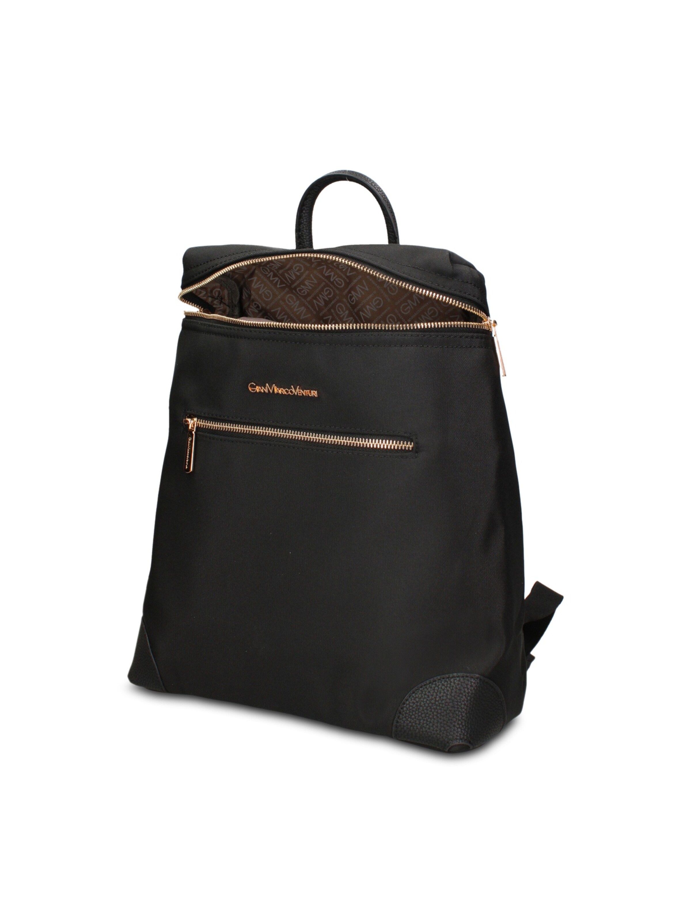 Zaino 'Zaino Vegan Leather Gianmarco Venturi - e con Zip' di GianMarco Venturi in nero
