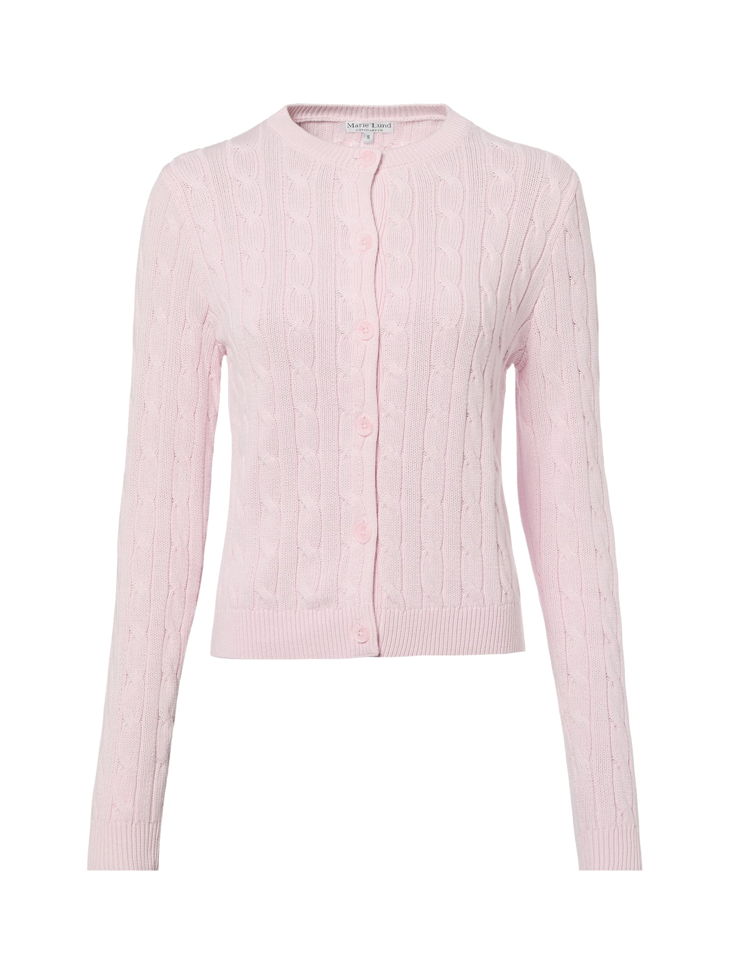 Cardigan Marie Lund en rose : devant