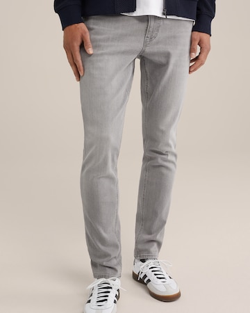 WE Fashion Slimfit Džíny – šedá: přední strana