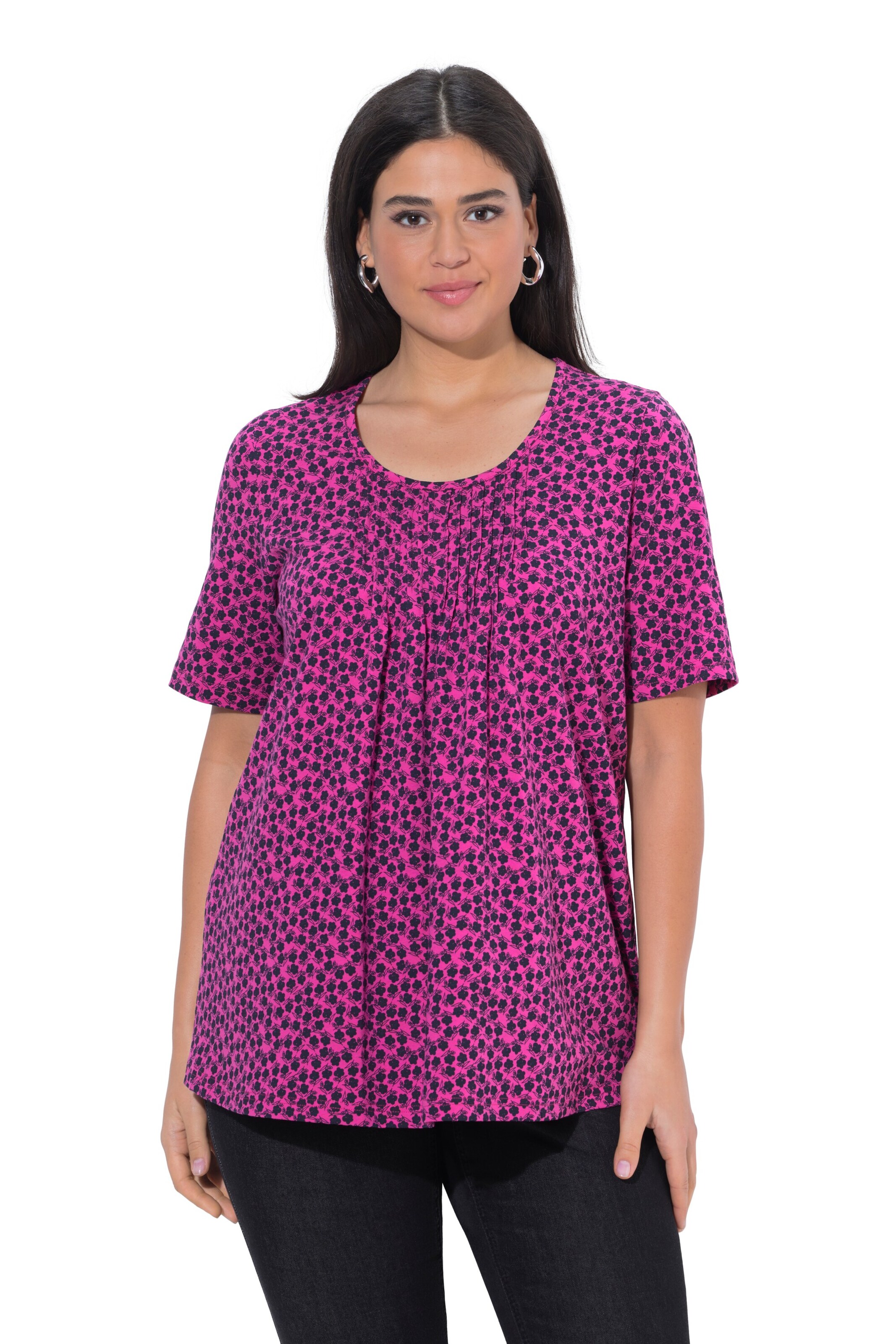 Ulla Popken Shirt in Roze: voorkant
