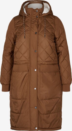 Zizzi Manteau d’hiver 'CACAMP' en marron, Vue avec produit