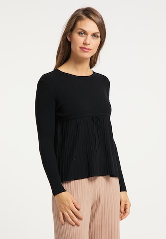 usha BLACK LABEL Pullover in Schwarz: predná strana