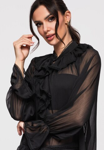 Ombre Blouse in Black
