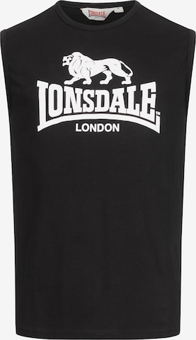 LONSDALE Shirt ' CLOPTON ' in Zwart: voorkant
