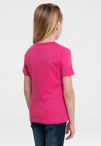 LOGOSHIRT Shirt 'Smiley Face' in Roze