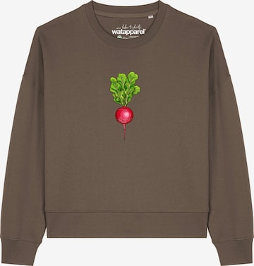 Sweat-shirt 'Radieschen ' Watapparel en marron : devant