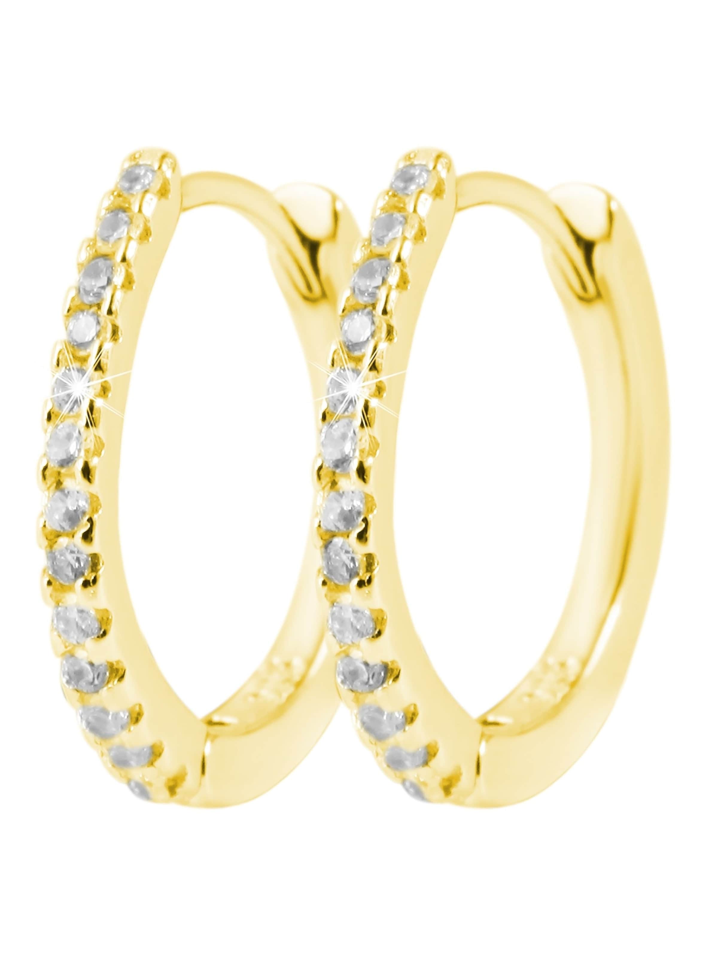 Akzent Ohrringe 'Finja, 925 Sterlingsilber, langlebig'‌‌‌‌ in Gold