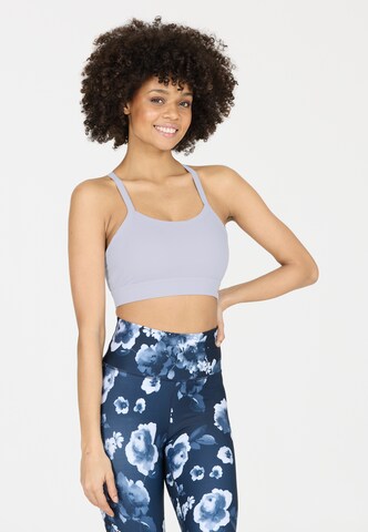 Athlecia Low support Sport bh 'Bloom V2' in Blauw: voorkant