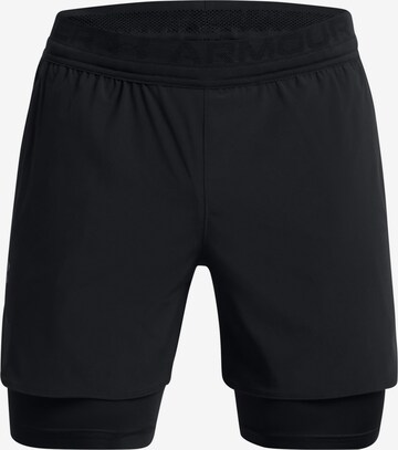 UNDER ARMOUR Regular Workout Pants in Black: front