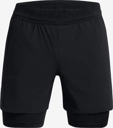 UNDER ARMOUR Workout Pants in Black: front