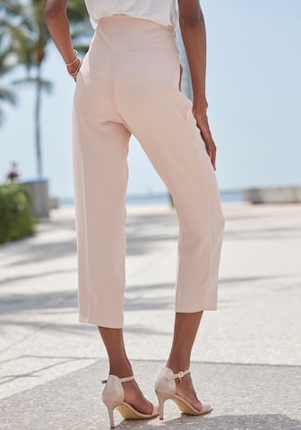 Effilé Pantalon à plis LASCANA en rose