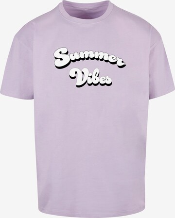 Merchcode Shirt 'Summer Vibes' in Lila: voorkant
