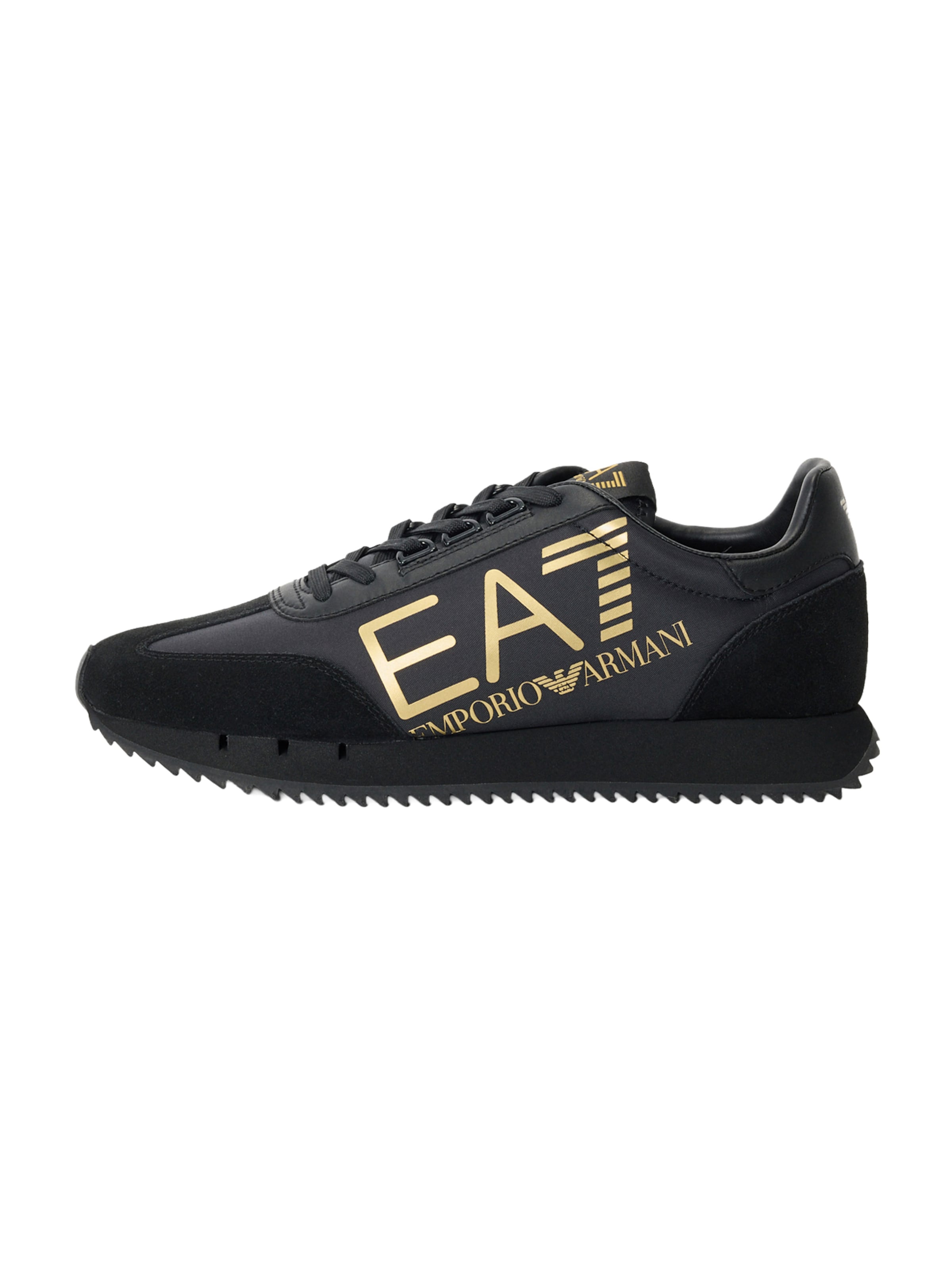 Baskets basses EA7 Emporio Armani en noir : devant