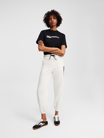regular Pantaloni sportivi di KARL LAGERFELD JEANS in bianco: frontale