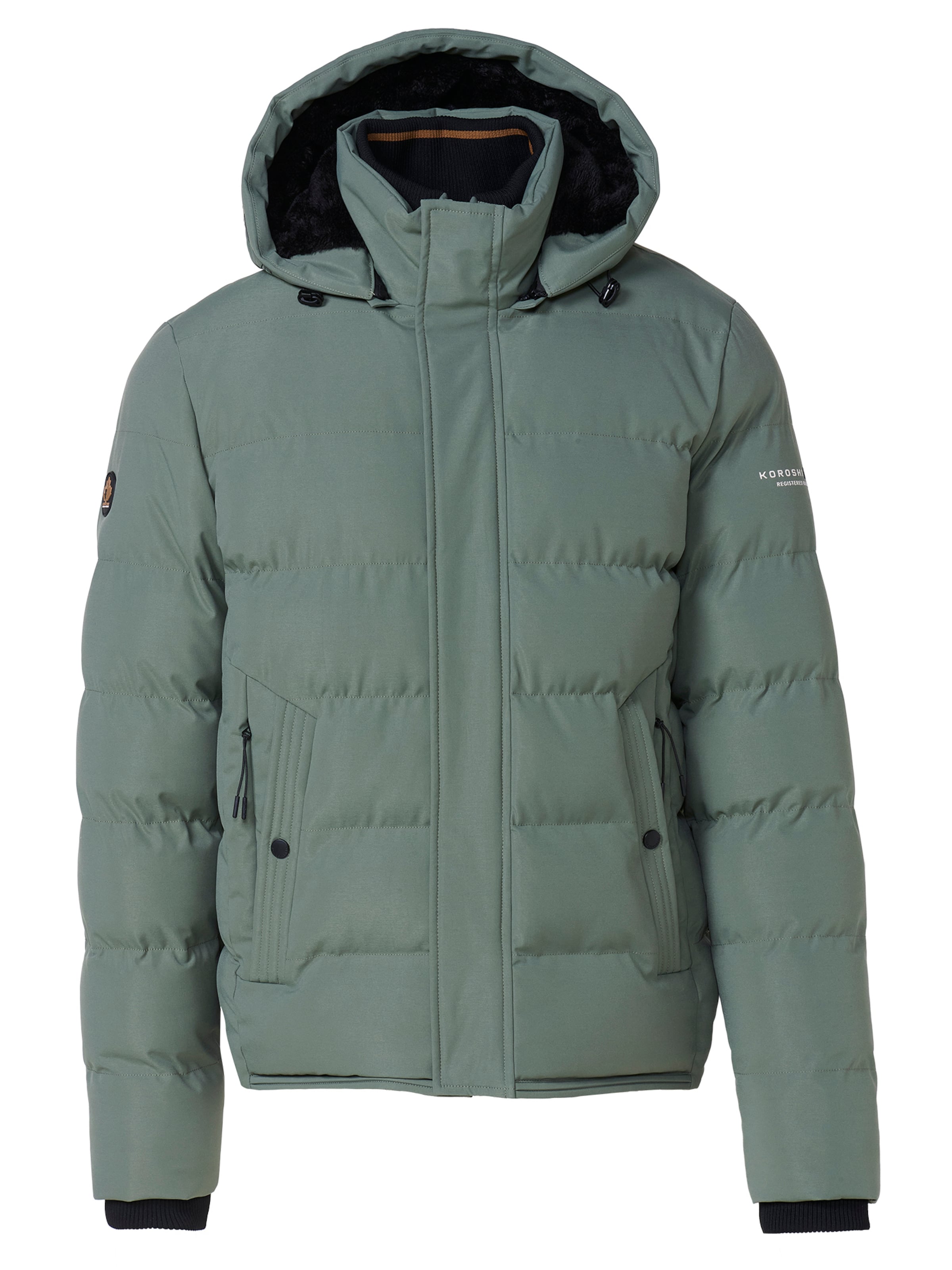 KOROSHI - Casaco de inverno em verde: frente