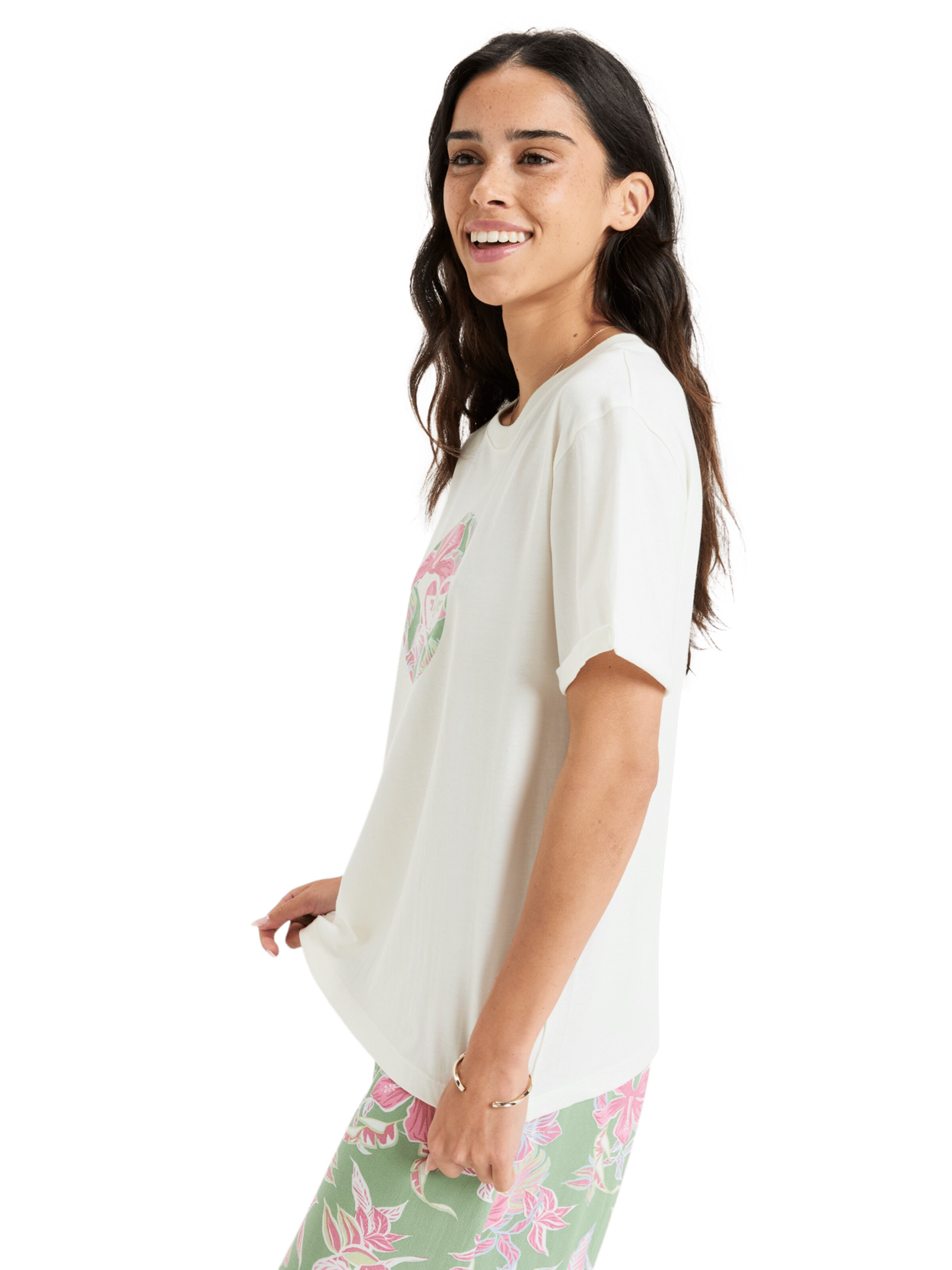 T-shirt 'Ocean Hibiscus' ROXY en blanc