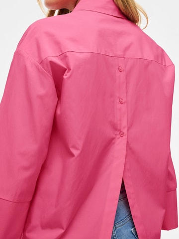 VILA Blouse 'VIBELFIE' in Roze