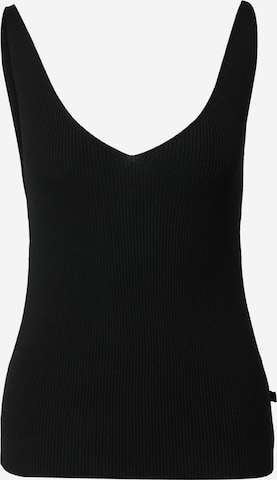 QS Knitted top in Black: front