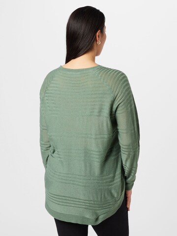 ONLY Carmakoma - Jersey 'NEW AIRPLAIN' en verde