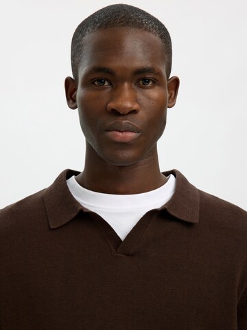 SELECTED Regular Fit Pullover 'SLHMATTIS' in Braun