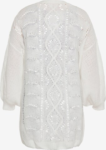 swirly Knit Cardigan in White