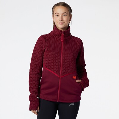 new balance Vestes d’entraînement 'NB Heatloft Athletic Jacket' en bordeaux, Vue avec produit