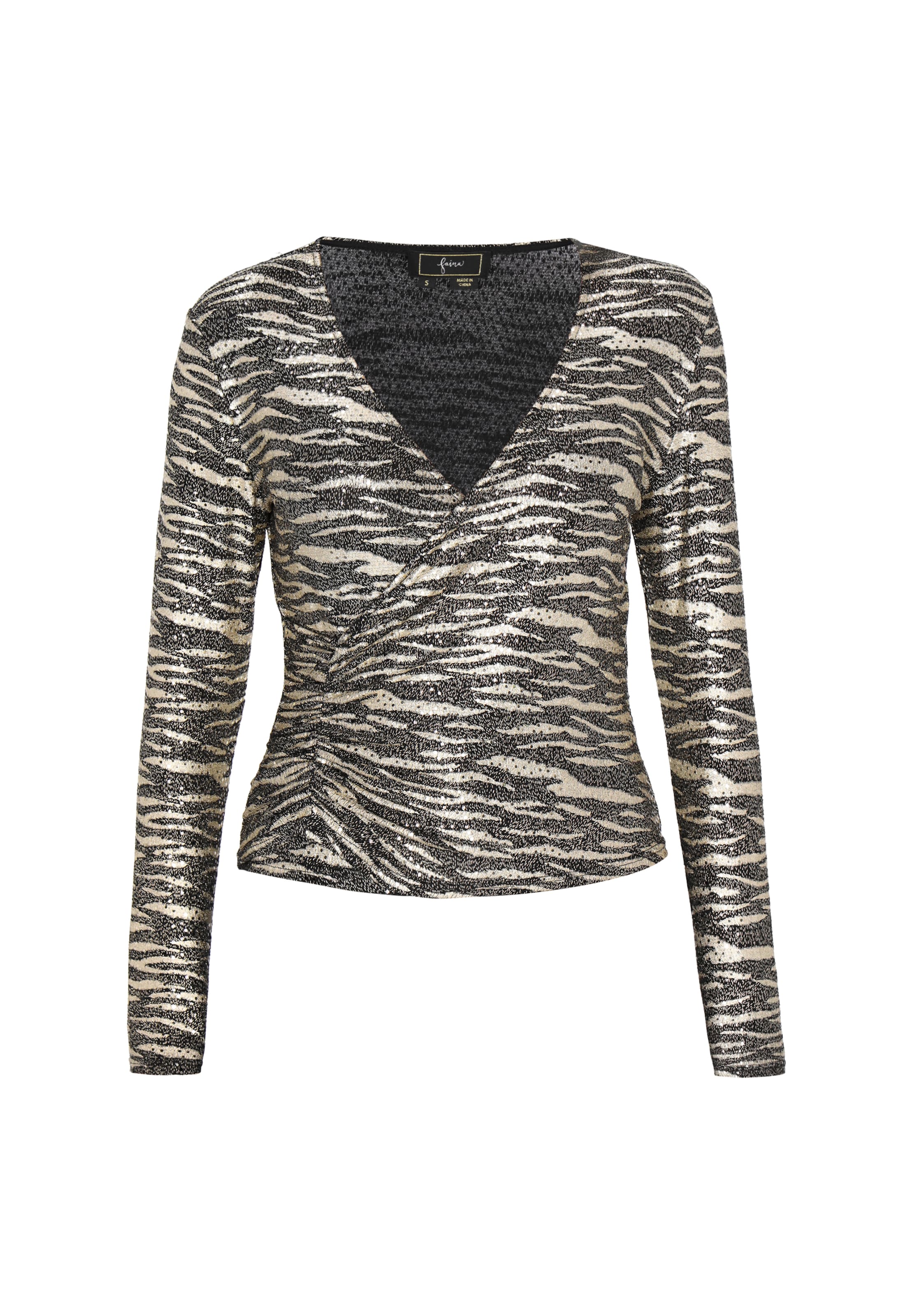 faina Blusa em ouro / preto, Vista do artigo