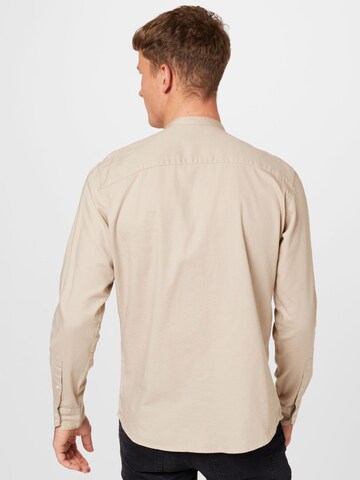 JACK & JONES Regular fit Button Up Shirt 'DALLAS' in Beige