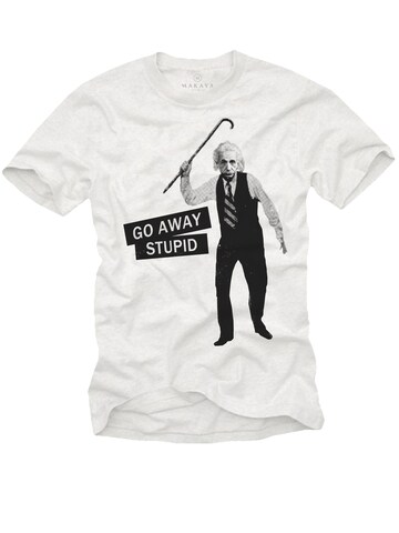 MAKAYA Shirt 'Go Away'‌‌ in Weiß: Vorderseite
