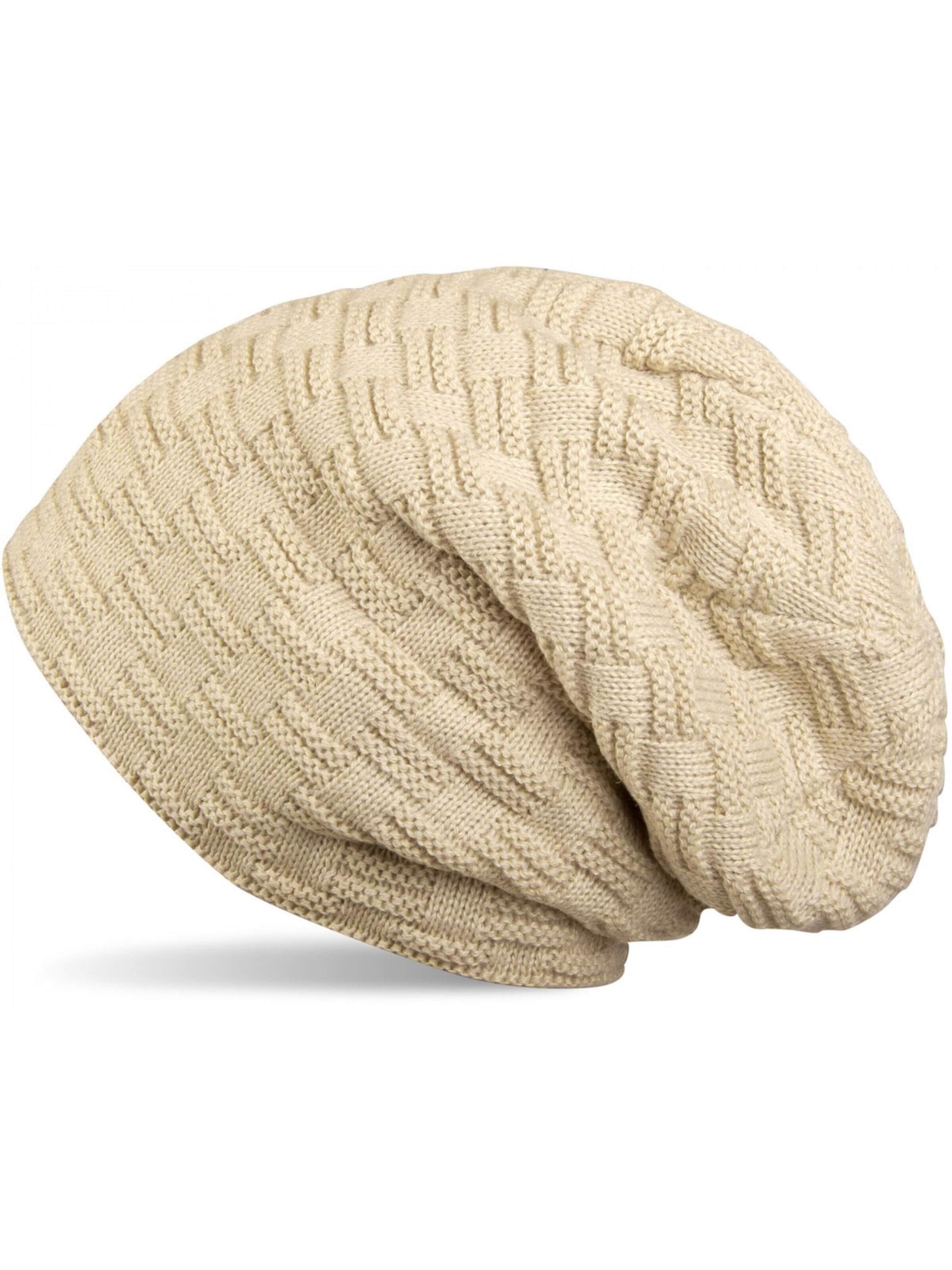 styleBREAKER Beanie 'Feinstrick Beanie mit Flecht Muster und Teddyfleece' in 56-61 in Ivory, Item view