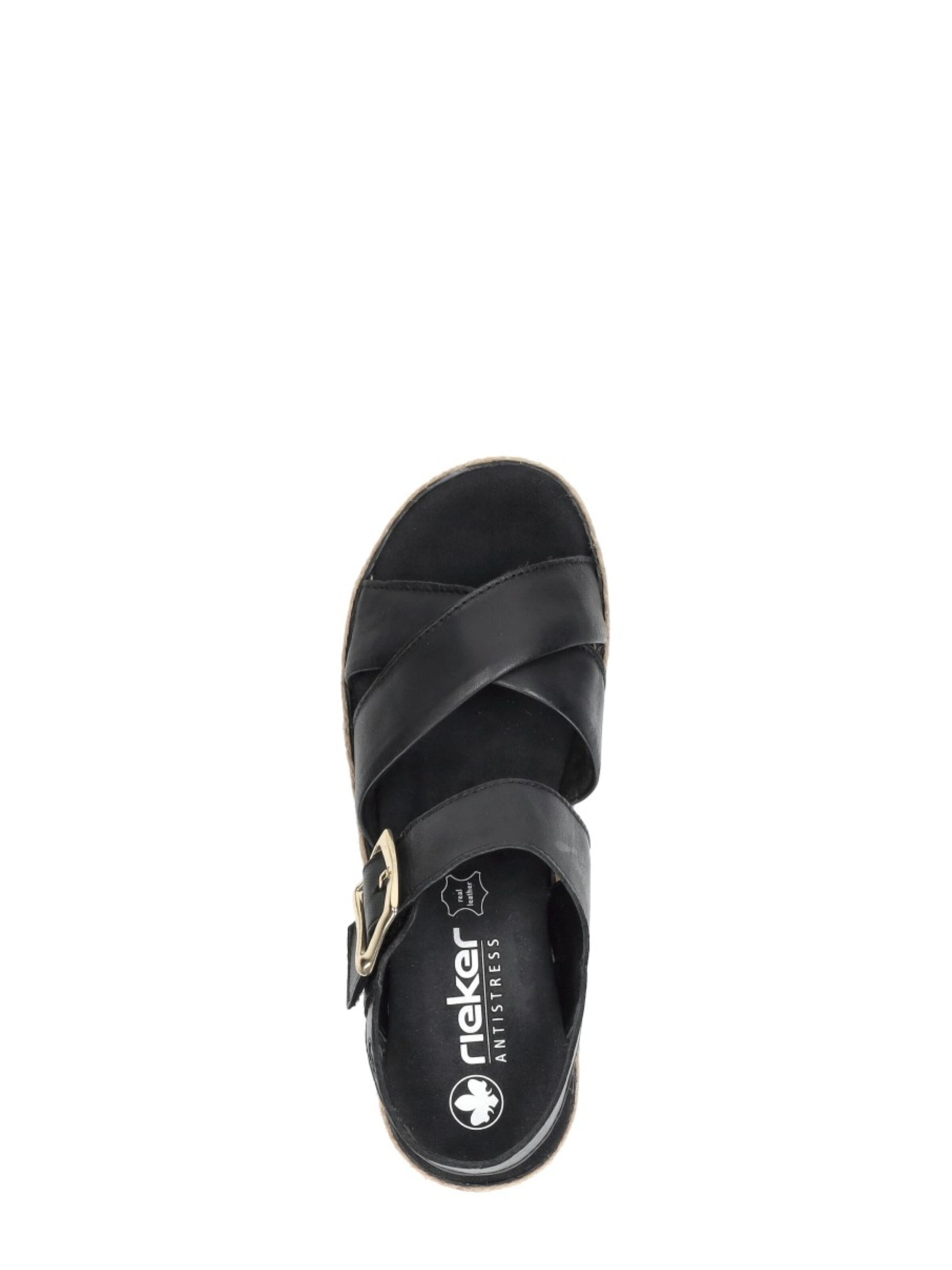 Rieker Sandal 'Sandalen Plat' in Black