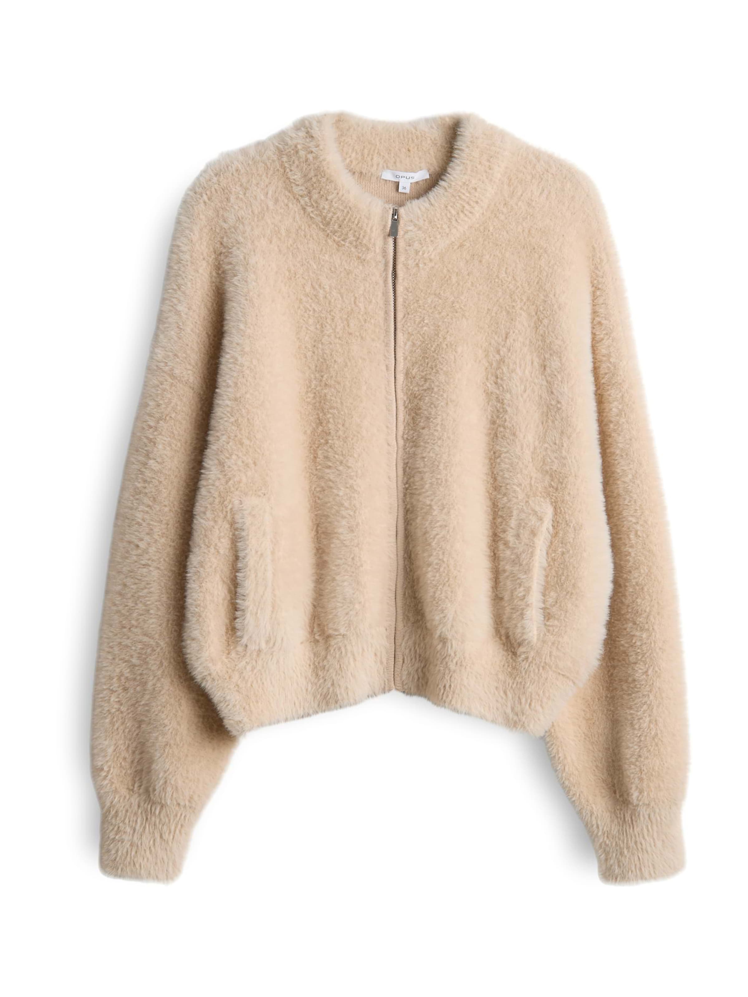 OPUS Gebreid vest 'Dores' in Beige: voorkant