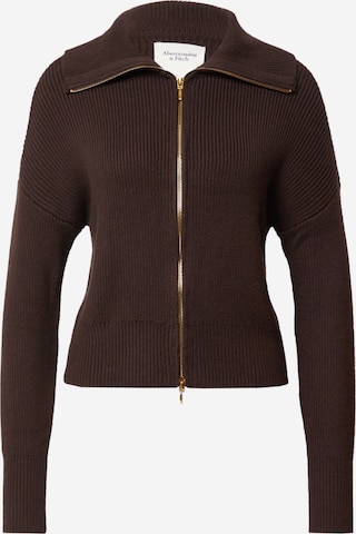 Cardigan Abercrombie & Fitch en marron : devant