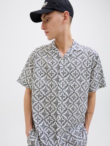 JACK & JONES Comfort fit Overhemd 'JORSeersucker' in Wit