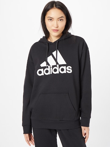 ADIDAS SPORTSWEAR Athletic Sweatshirt 'Essentials Logo friend Fleece' in Black: front