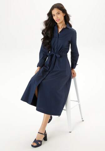 Aniston SELECTED Shirt Dress in Blue