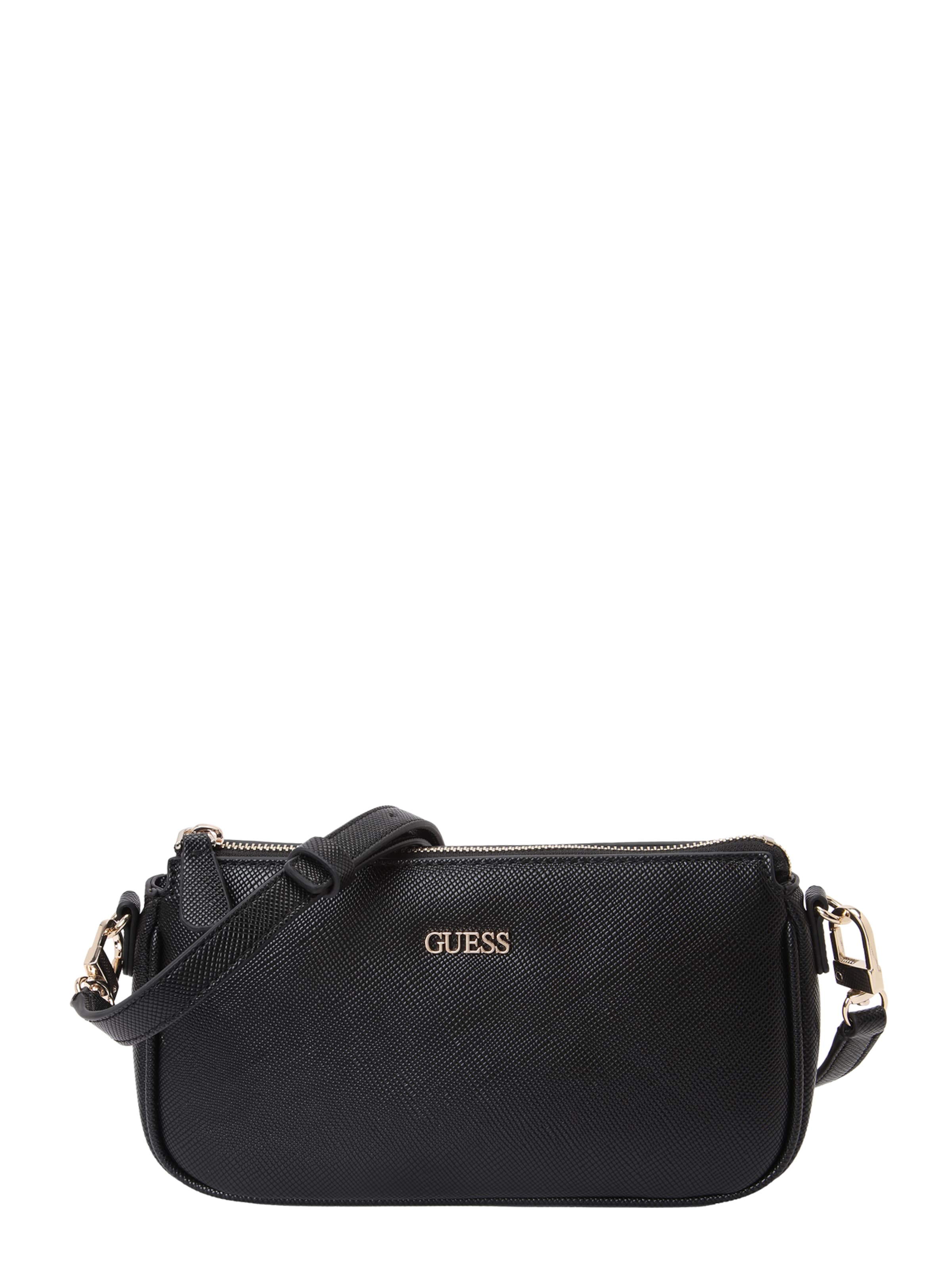 GUESS Τσάντα ώμου 'NOELLE II DBL POUCH CROSSBODY' σε μαύρο