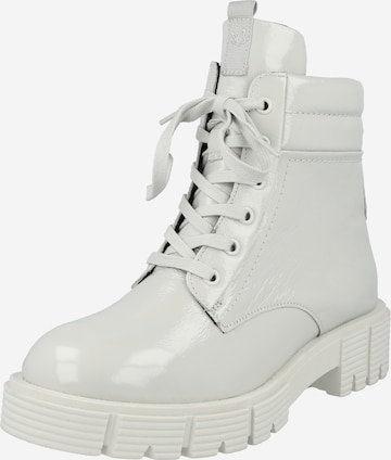 CAPRICE Lace-Up Ankle Boots in Grey: front