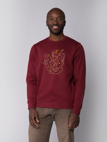 Watapparel Sweatshirt 'Self Love' in Rood: voorkant