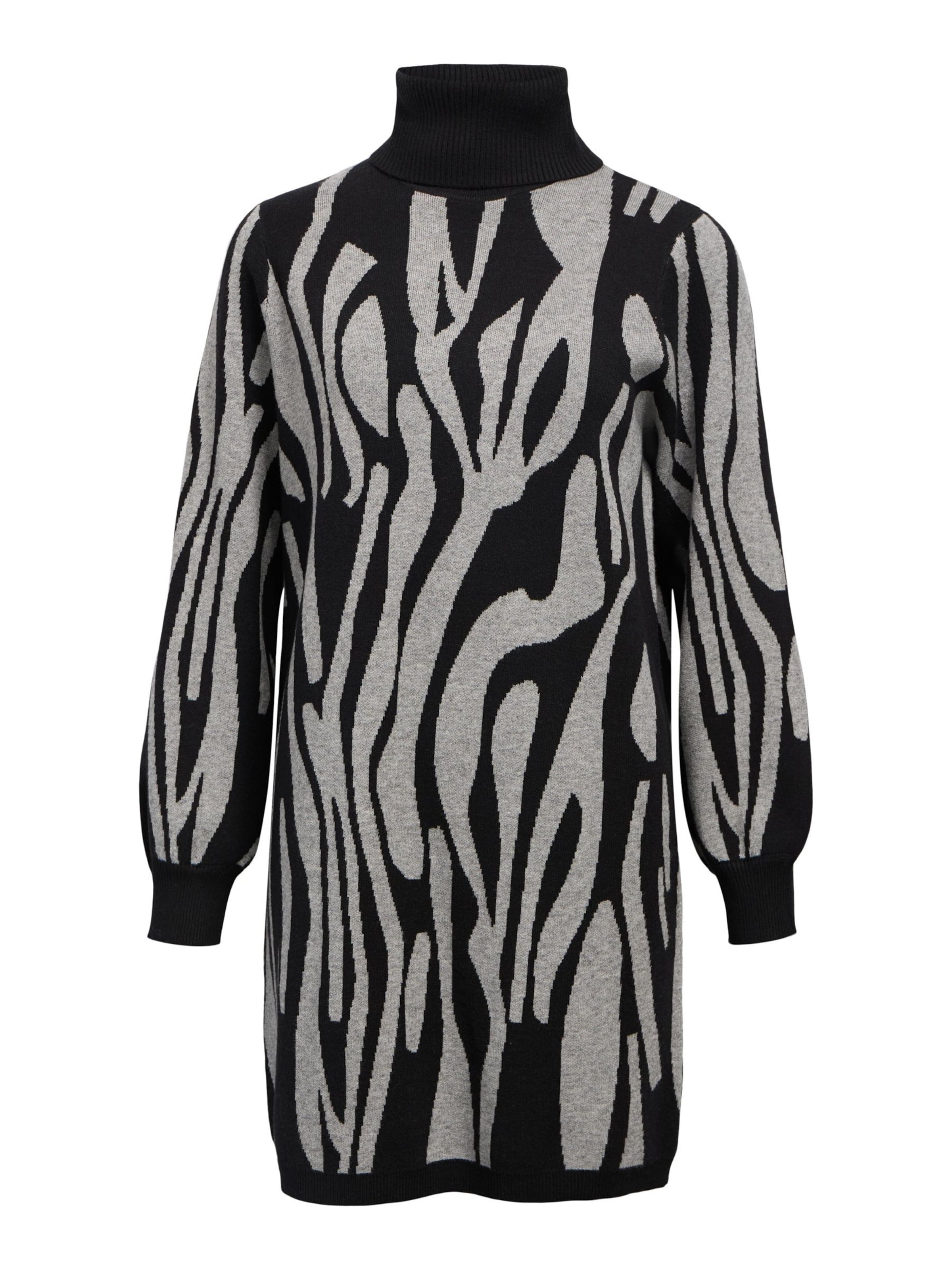 OBJECT Gebreide jurk 'OBJRay' in Zwart: voorkant