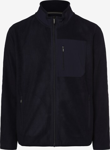 FYNCH-HATTON Zip-Up Hoodie in Black: front