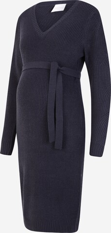 Mamalicious Curve Knitted dress 'Lina' in Blue: front